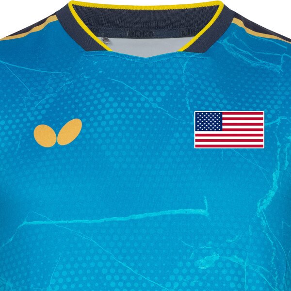 Butterfly Team USA 2024 Shirt - Blue - Front - Close-Up